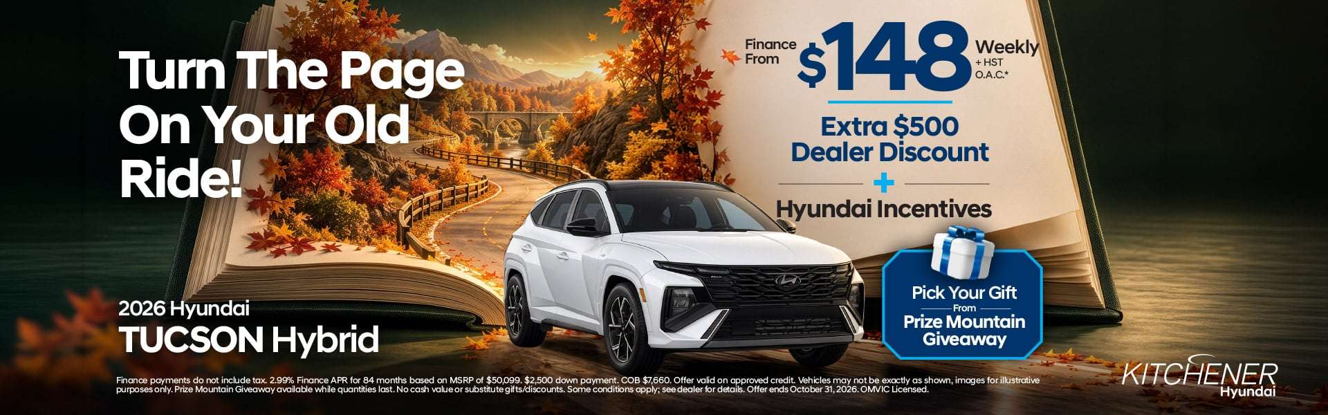 2026 Hyundai Tucson HybridFinance From $148 Weekly + HST O.A.C.* | Extra $500 Dealer Discount + Hyundai Incentives